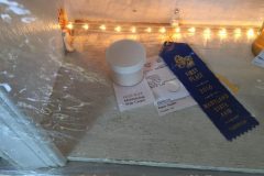 Elaine Fischer's first place bees wax hand cream.